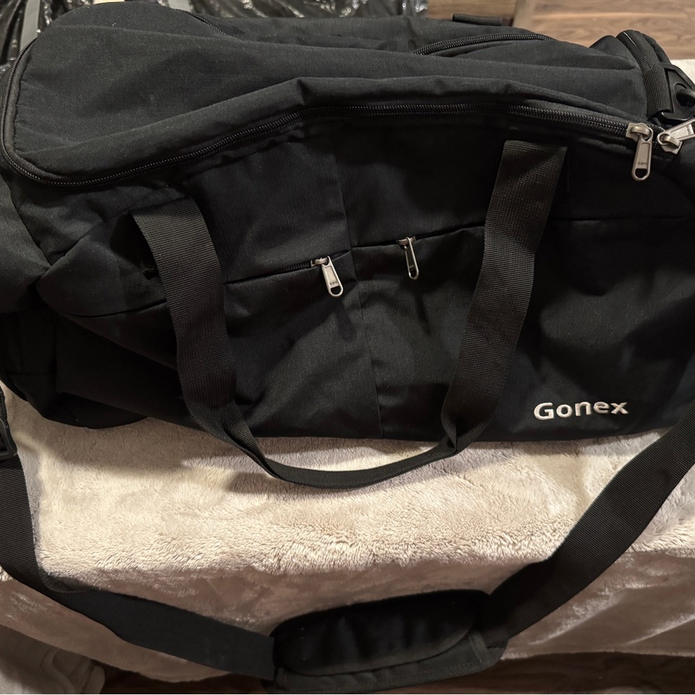 Black Duffel Bag Durable Sporty Design